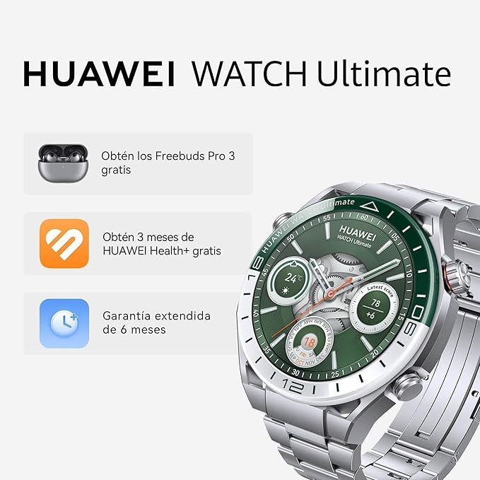 Opiniones HUAWEI Watch Ultimate Smartwatches, Reloj de Metal Líquido a Base de Circonio, Modo de Golf, Resistencia al Agua a 100 Metros - Imagen del producto de alta calidad con diseño elegante y resistente al agua, perfecto para los amantes del golf. ¡Hazte con el tuyo ahora!