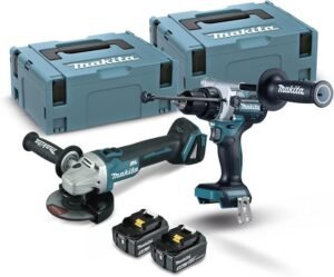 Kit combo Makita DLX2413TJ DGA504Z/DHP486Z/BL1850Bx2, LXT Tipo, 5.0Ah, 18V - Opiniones y características.