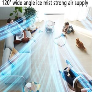 Mejor Aire Acondicionado Portátil 4 en 1 - Cooler, Humidificador, Niebla, Velocidades. ¡Aprovecha ahora y disfruta de un ambiente fresco y agradable en cualquier lugar con nuestro aire acondicionado portátil!