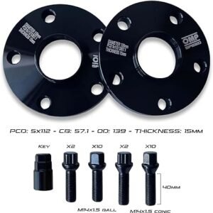 Separadores OMP Speed de 15mm de grosor para PCD 5x112 - Pack de 2 unidades - Opiniones y características.