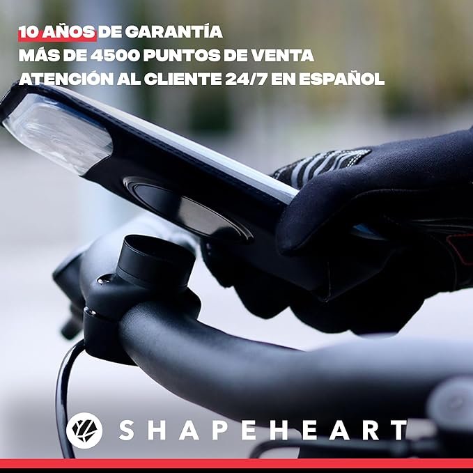Shapeheart Soporte Móvil Bicicleta Magnético PRO con Funda Amovible - ¡El Mejor Soporte para tu Dispositivo!