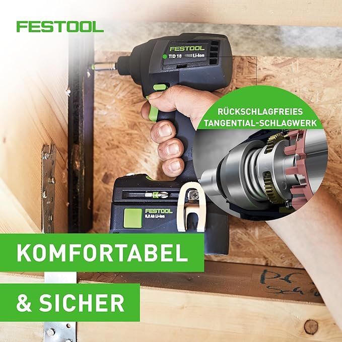Festool Atornillador de impacto a batería TID 18 HPC 4,0 I-Plus - Opiniones y Análisis Completos