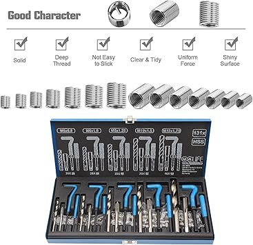 Kit de reparación de roscas CCLIFE: ¡Recupera tus roscas fácilmente!