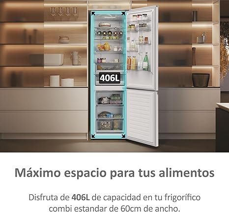 Opiniones Haier 2D 60 Series 5 Pro HDPW5620CNPW - Frigorífico Combi, WIFI, Funciones Inteligentes, 406L, My Zone, Cajón Humidity Zone, Total No Frost: descubre el frigorífico perfecto para tu hogar con WIFI, funciones inteligentes y una capacidad de 406L. Aprovecha la tecnología My Zone y el cajón Humidity Zone para una conservación óptima de tus alimentos. Con Total No Frost para facilitar el mantenimiento. ¡Hazte con el tuyo ahora! #Haier #FrigoríficoCombi #OpinionesHaier