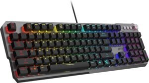 Teclado mecánico MSI Strike 600 con interruptores Kailh Midnight Pro: silencioso, calidad y precio en PC.