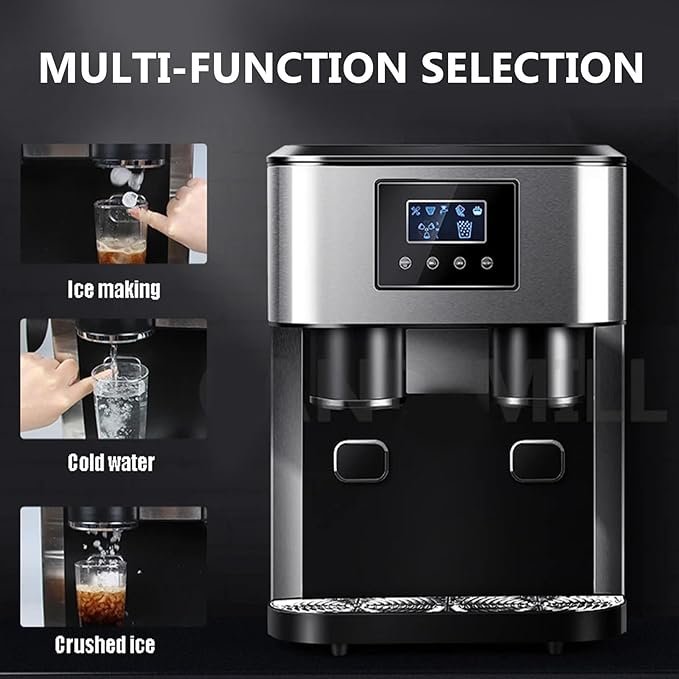 Trituradora de Hielo eléctrico, máquina de Fabricantes de Hielo, 2 tamaños de Hielo, 15 kg en 24 Horas - ¡Obtén el tuyo ahora!