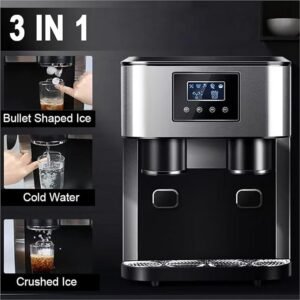 Máquina automática para hacer cubitos de hielo de 1,8L con panel táctil LCD - ¡16 cubitos en solo 9 minutos!