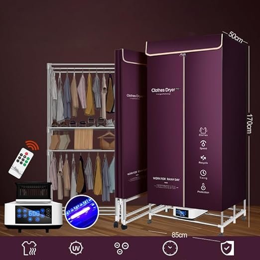 Secador de ropa portátil con capacidad de 15kg y zapatillas multiuso. ¡Facilita tu vida con este increíble producto!