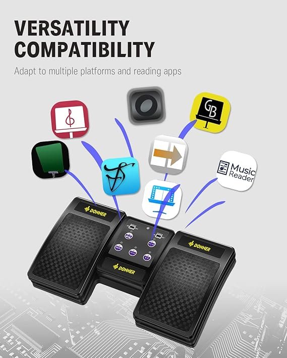 Opiniones Donner Pedal Página Bluetooth Recargable para Tablet - Imagen del producto