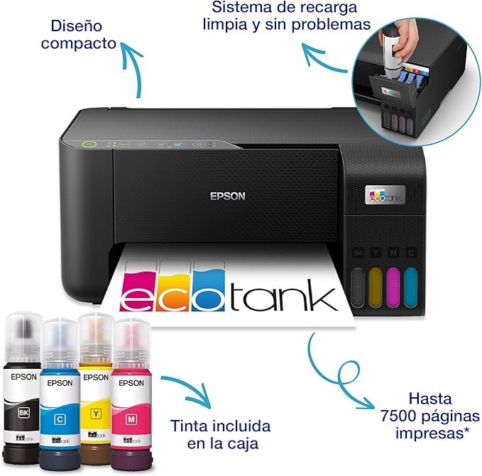 Opiniones de la Impresora multifunción EcoTank ET-2862 A4 de Epson con depósito de Tinta - Reseñas actualizadas - ¡Ahorra en costos de tinta!
