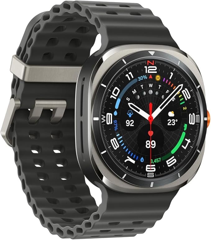 Opiniones Samsung Galaxy Watch Ultra 3,81 cm (1.5") AMOLED 47 mm Numérique 480 x 480 pixels Écran tactile 4G Argent Wifi GPS. ¡Descubre el mejor reloj inteligente del mercado! Imagen del producto a la venta.