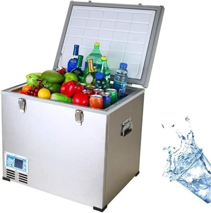 Nevera portátil de 60 litros para coche, camión, caravana, barco y uso en exteriores - ideal para conducir, viajar, pescar y en el hogar.