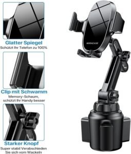 Soporte para Bebidas y teléfono móvil ajustable de Miracase, manos libres y universal con cuello largo - Opiniones y características.