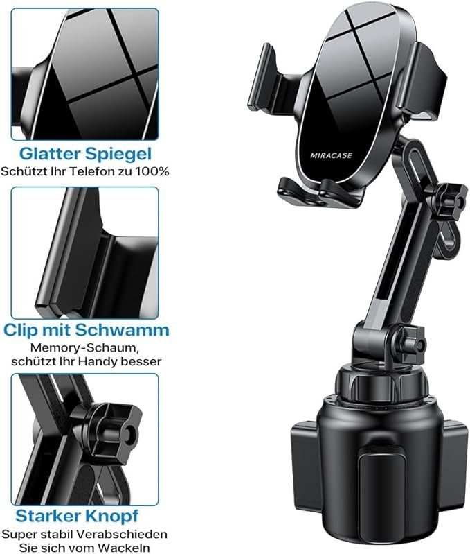 Soporte para Bebidas y teléfono móvil ajustable de Miracase, manos libres y universal con cuello largo - Opiniones y características.