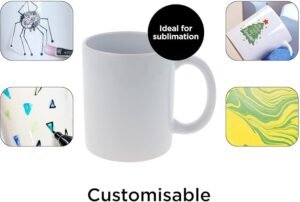 Taza de cerámica blanca personalizable INNSPIRO 325ml: ideal para creativos y emprendedores. ¡Hazla tuya ahora! ?? #tazasceramicas #personalizables #tazapersonalizada