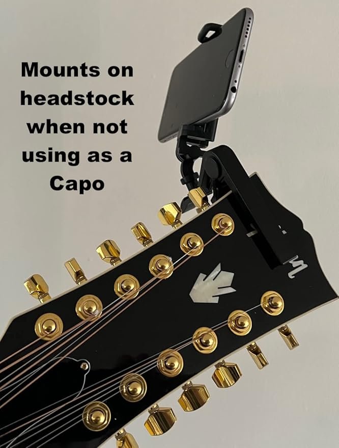 Cejilla para guitarra para smartphone, compatible con Android y iPhone, abrazadera para el cuello - Opiniones, características y precio - ¡Compra ahora!