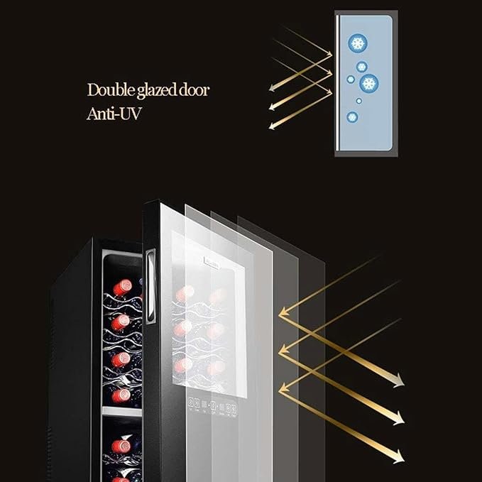 Refrigerador de Vino de Doble Zona - 24 Botellas Refrigerador de Vino de compresor Integrado o Independiente sin Escarcha - Opiniones QPZMALSKY