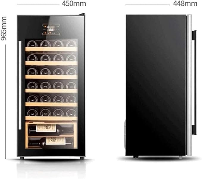 Enfriador de vino QPZMALSKY con capacidad para 32 botellas y diseño de acero inoxidable. Perfecto para mantener tus bebidas a la temperatura ideal. Vinoteca silenciosa y eficiente. ¡Hazte con el tuyo ya!
