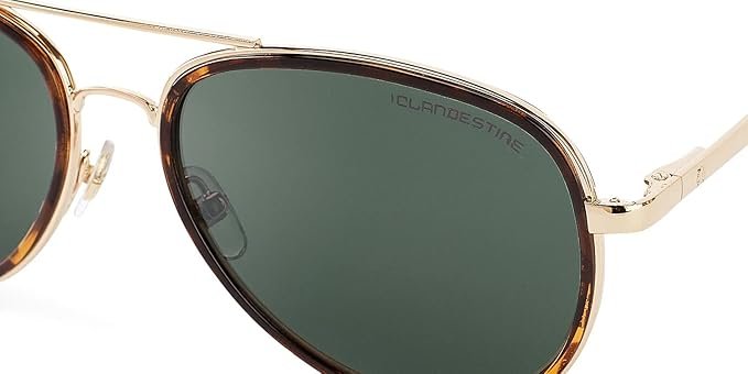 Gafas de Sol Unisex CLANDESTINE Modelo Pilot A15 - Lentes de Nylon HD y Montura de Acero Inoxidable.