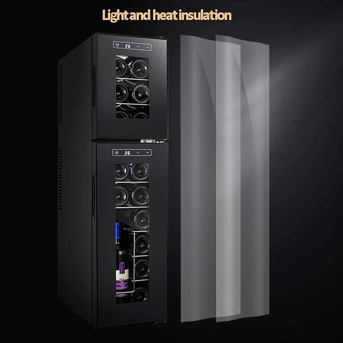 Enfriador termoeléctrico para Vino Tinto y Blanco de 18 Botellas, Funcionamiento silencioso Refrigerador termoeléctrico para Vino - Opiniones QPZMALSKY