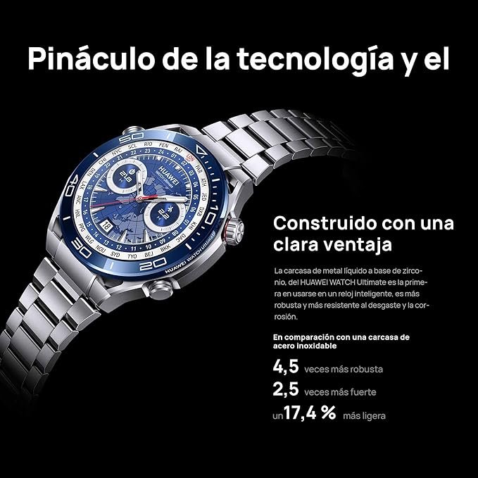 HUAWEI Watch Ultimate Smartwatch, iOS & Android, de Metal líquido, Tecnología de Buceo a 100 m - Producto de alta gama con diseño innovador y resistente al agua para buceo profundo. ¡Consíguelo ya!