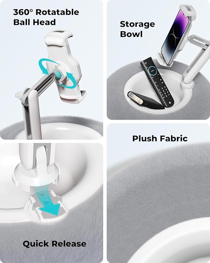 Soporte Viozon para tablet con almohada, soporte para Kindle - Opiniones y características - Teléfono/tableta de 4.7 a 13 pulgadas.