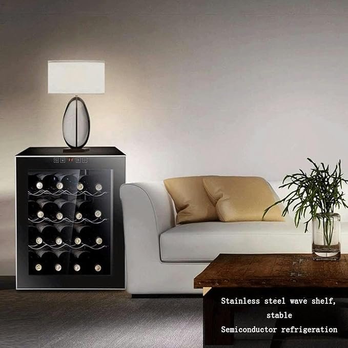 Enfriador de Vino Tinto y Blanco termoeléctrico de 16 Botellas/Enfriador Bodega de mostrador con Pantalla Digital de Temperatura - Enfriador de vino de alta calidad con capacidad para 16 botellas, perfecto para mantener tus vinos tinto y blanco a la temperatura ideal. ¡Aprovecha esta oferta hoy mismo!