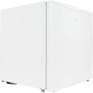 Salora CFB4300WH - Frigorífico Independiente Negro con Pies Ajustables, Control de Temperatura Ajustable y Puerta Reversible.