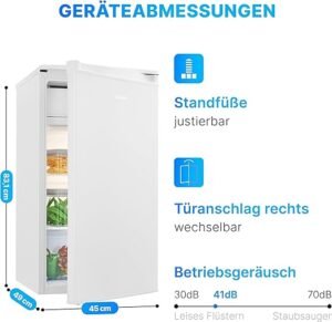 Neveras Bomann KS 7349 con iluminación LED interna, capacidad de 91L, 2 vasos y cajón para vegetales en color blanco. ¡Descubre aquí todas las opiniones!