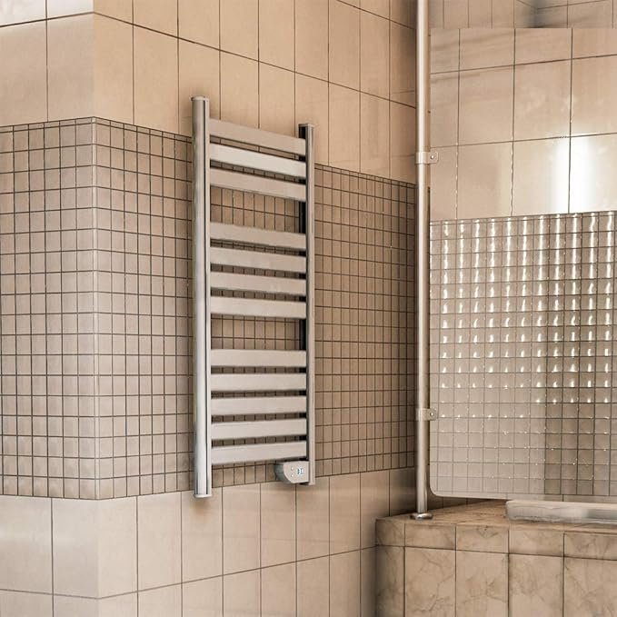 Opiniones Cecotec Radiador Toallero Eléctrico Bajo Consumo Ready Warm 9000 Twin Towel White - Vistas Frontales y Laterales del Producto