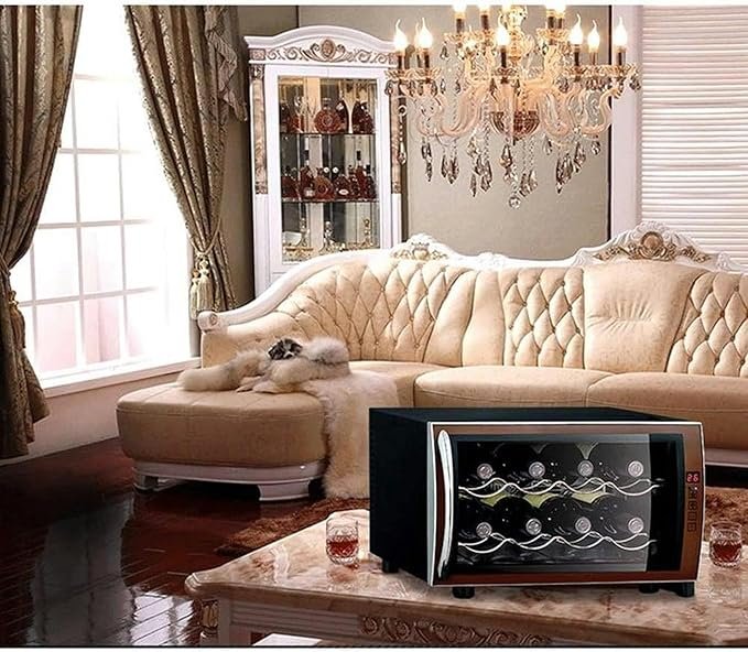 Enfriador de Vino termoeléctrico pequeño - Enfriador de Vino de encimera eléctrico de 8 Botellas de QPZMALSKY - ¡Mantén tus vinos siempre a la temperatura perfecta!