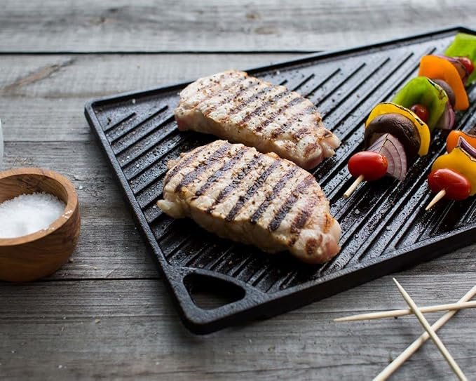 Opiniones Lodge Plancha Grill rect. Reversible-Hierro Fundido 42x24cm - Producto de alta calidad para cocinar a la parrilla al aire libre. ¡Aprovecha esta increíble oferta! Deja atrás las preocupaciones y disfruta de la mejor cocina casera con Lodge Plancha Grill. ¡No esperes más para hacer tuyo este increíble producto!