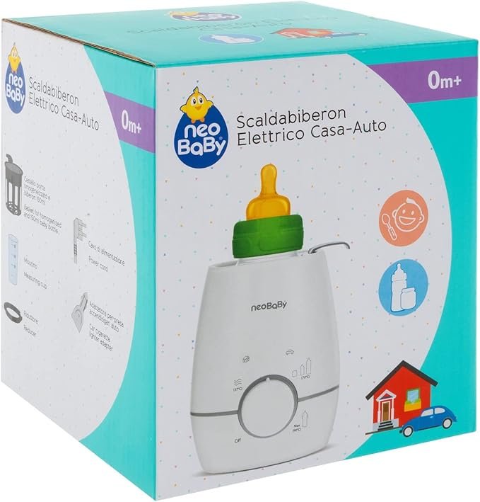 NEOBABY Calentador eléctrico para casa y coche: calienta la comida de tu bebé con facilidad en casa o en tus viajes.
