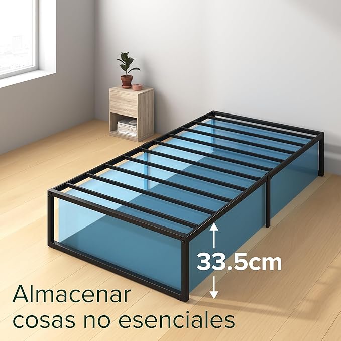 "Zinus Lorelai Cama 90x190 cm - Altura 36 cm con almacenamiento debajo de la cama - Opiniones y características"