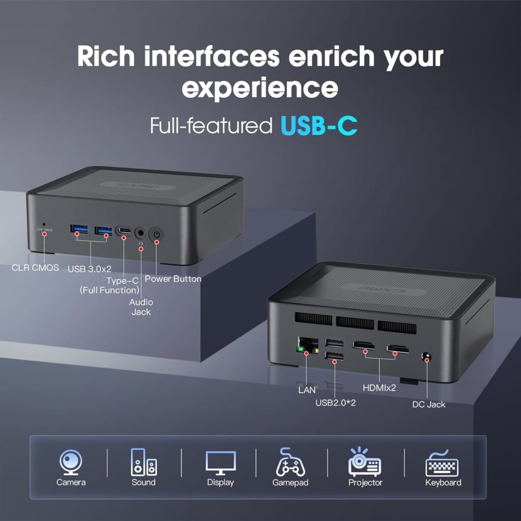 Mini PC AMD Ryzen 5 5600H (6C/12T, hasta 4.2 GHz), mini computadora H56 16GB DDR4-3200M RAM 512GB PCIe SSD - Opiniones y características - Producto destacado del mercado