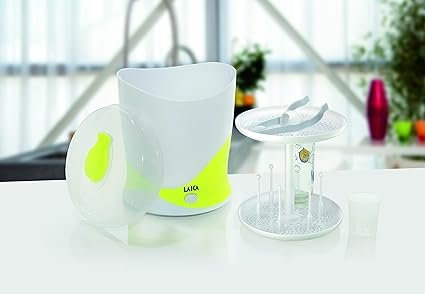 Esterilizador de biberones al vapor completamente automático Laica BC1005E - Opiniones y especificaciones - Esteriliza en 10 minutos hasta 6 biberones al mismo tiempo. (se adjunta la imagen del producto)
