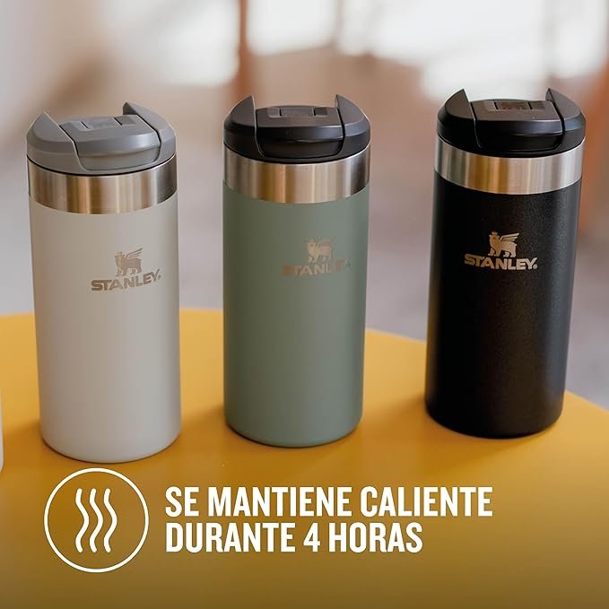 Opiniones Stanley Aerolight Transit Termo Cafe para Llevar 0.35L - Mantiene el Calor Durante 6 Horas - Compatible con Soporte para Coche - Taza Café Antifugas. Incluye imagen del producto.