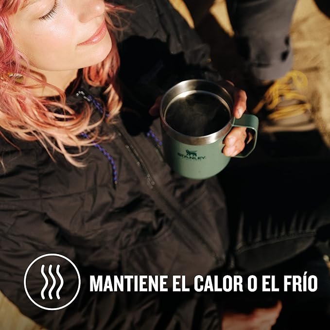 Vaso Cafe Stanley Classic Legendary Camp Mug Termo Café 0.35L - Opiniones, 1.5 Horas Caliente - 3 Horas Frío - Vaso Cafe para Llevar