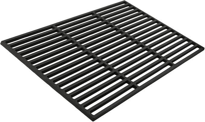 Parrilla de Hierro Fundido Sólida y Esmaltada BBQ-TORO | Rejilla para Barbacoa de Gas y Carbón | 45 x 30 cm | Resistente y Duradera