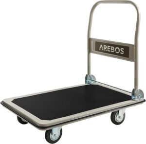 Opiniones Arebos – Plataforma Carro hasta 150 kg: Descubre las mejores opiniones sobre este resistente carro de transporte con capacidad de carga de hasta 150 kg. ¡Calidad y practicidad en un solo producto!