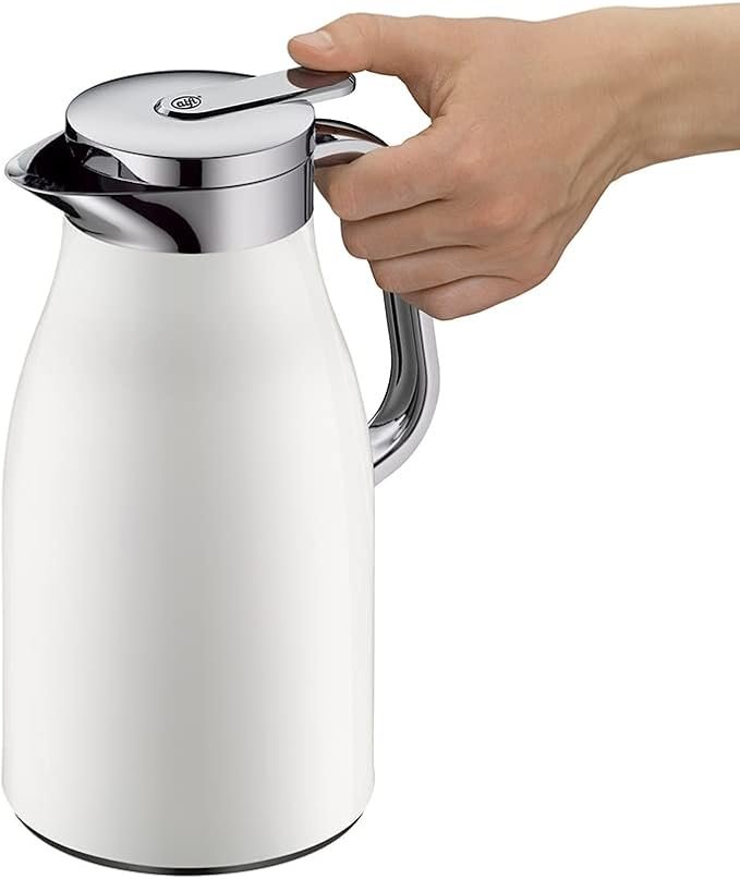 Opiniones alfi Skyline Termo Coconut White Mat - Termo de acero inoxidable, plástico y vidrio