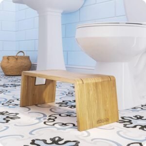 Opiniones Squatty Potty Oslo Taburete plegable de bambú para inodoro - Imagen del producto