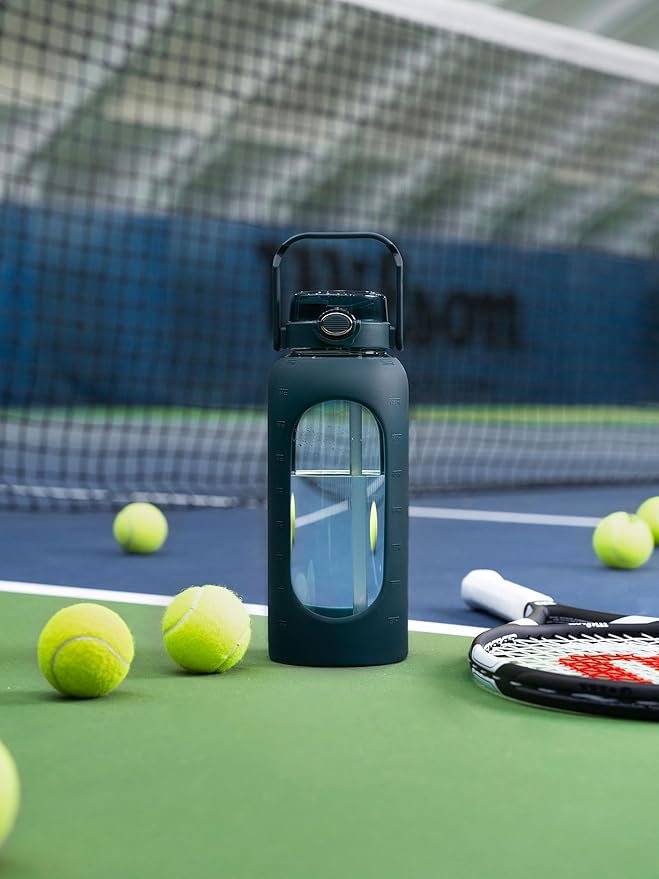 Botella de cristal de 2 litros con pajita - Opiniones de clientes.