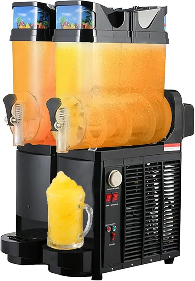 Máquina de Granizados Comercial 15L/30L - Opiniones AuLYn Smoothie Margarita Congelada Bebidas 15Lx2 Tanques 580W