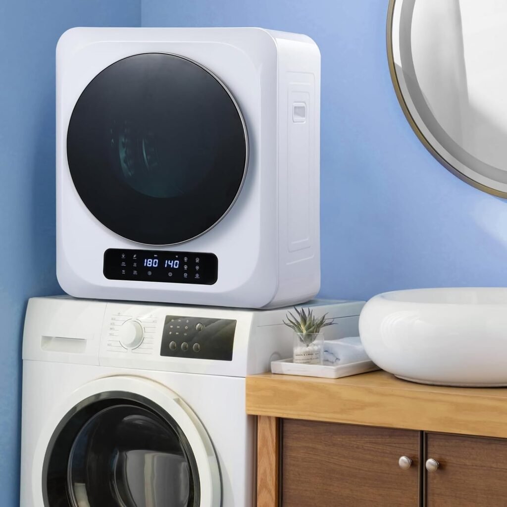 Secadora de Pared para Ropa BLOSSS: la solución perfecta para tu hogar. Frente a una imagen de la secadora compacta de 8.8 Libras de Capacidad con Pantalla LCD, esta innovadora tecnología te permite secar tu ropa de manera eficiente y sin ocupar espacio. ¡No esperes más y consigue la tuya!