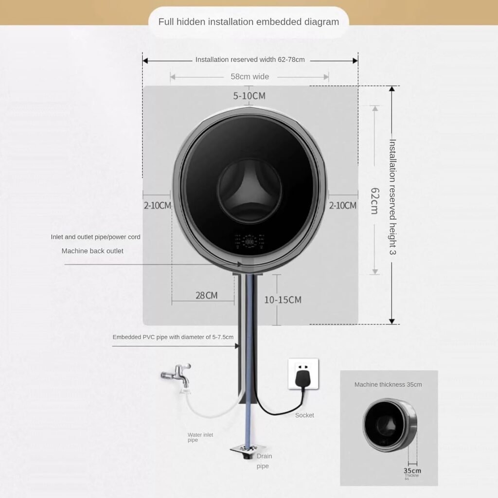 Lavadora y secadora portátil de pared - Opiniones y características - Producto destacado
