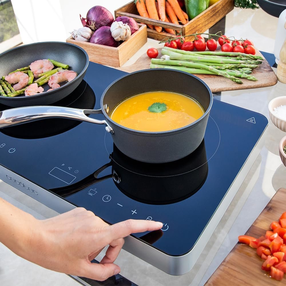 Opiniones Cecotec Placa de Inducción Portátil de 2 Fuegos Full Magma Double - imagen del producto.