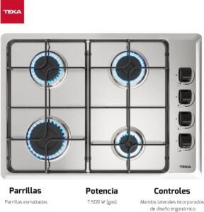 Placa de Gas Natural TEKA - 4 Fuegos: Opiniones y Review.