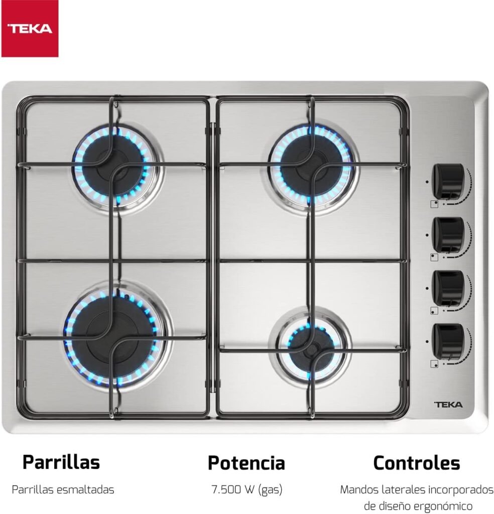 Placa de Gas Natural TEKA - 4 Fuegos: Opiniones y Review.