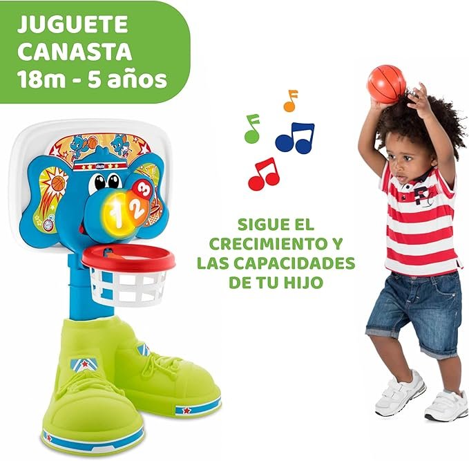 Chicco Canasta de Baloncesto Electrónica Para Niños con Efectos de Luz y Sonido. ¡Diviértete jugando al baloncesto con este increíble juguete! Añade emoción a tus partidos con los efectos de luz y sonido de esta canasta electrónica. Perfecta para los pequeños amantes del deporte. Aprovecha esta oportunidad y consíguela ya.